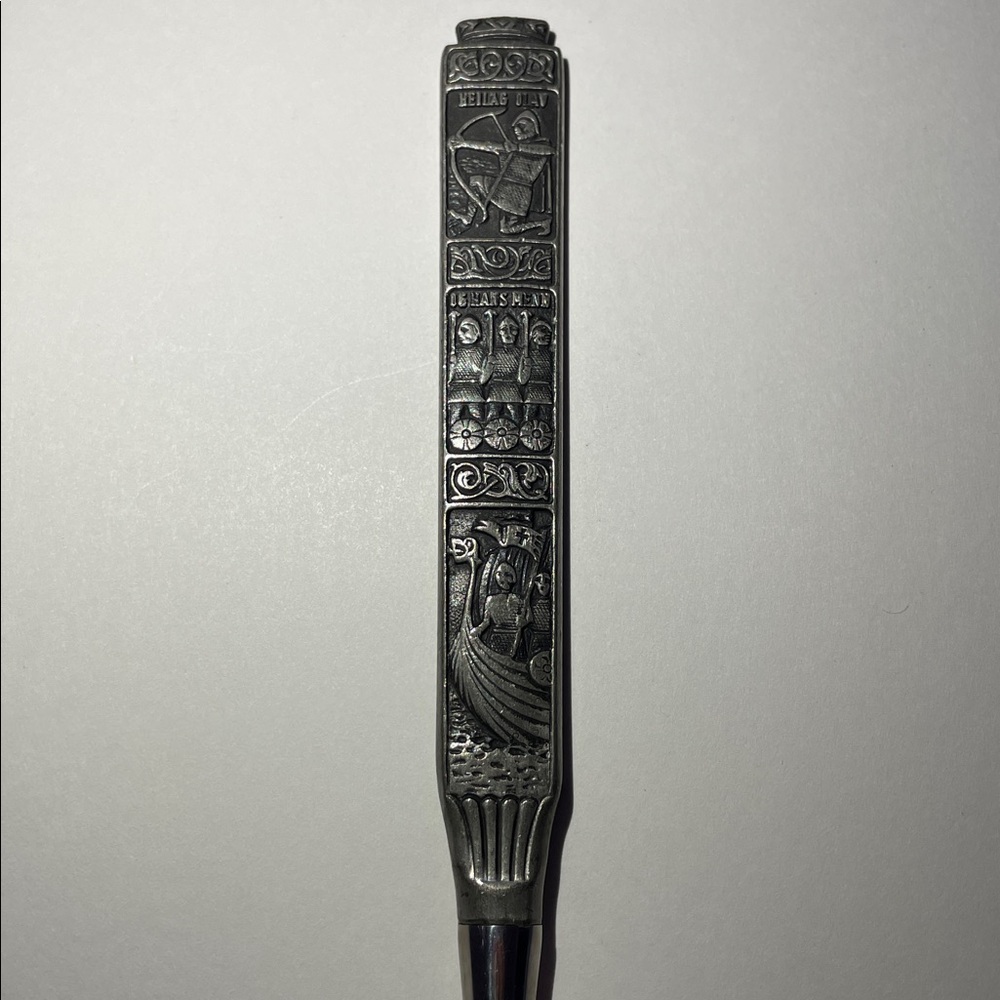 Vintage Konge Tinn (Norway) Pewter Silver Cake Server - Picture 5 of 7
